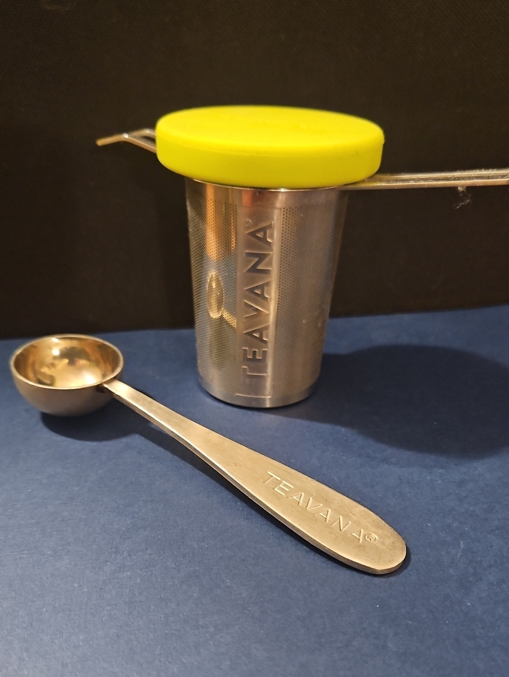 Teavana Stainless Steel Tea Infuser with Bright Lid and Matching Spoon